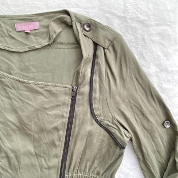 Francesca’s Collections Green Military Lightweight Jacket Size Medium - Picture 5 of 16